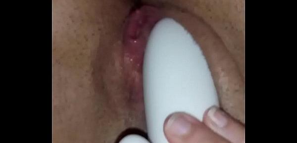  Toying her pussy while sucking this fat cock